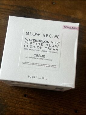 NEW - Glow Recipe - Watermelon Milk Peptide Cushion Cream Refillable Moisturizer